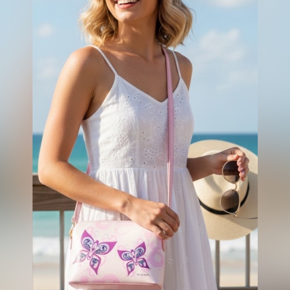 NWT Oscardo Celebration Of Life Butterfly Purse art Bag